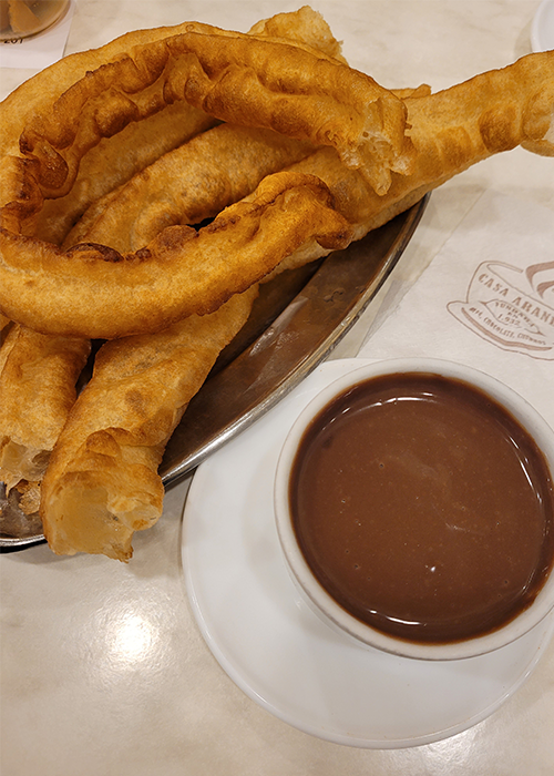 Churros e cioccolata calda, Malaga